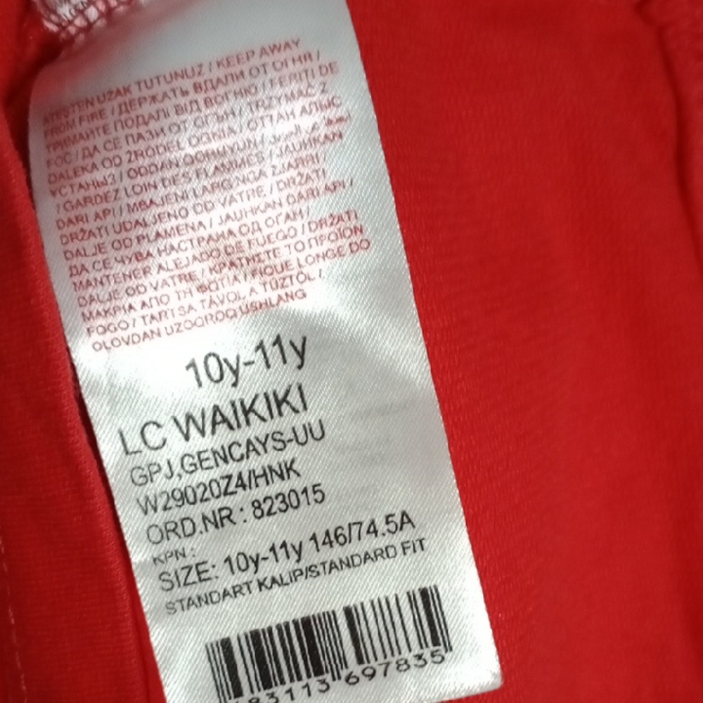 Kids Red Long Sleeve Tee with Fun Graphic - Picture 4 of 6